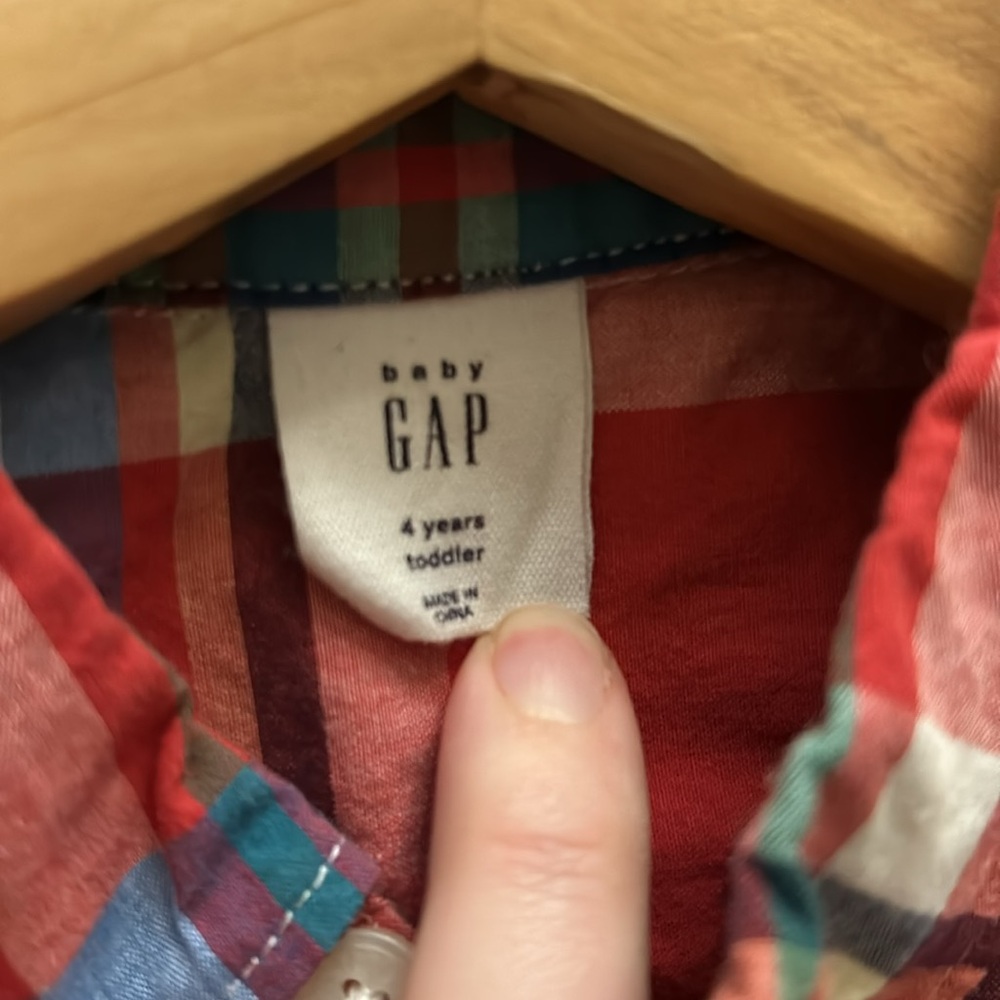 Baby gap boys plaid shirt size 4 - Picture 2 of 4